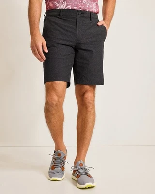 Pantalones Cortos Tommy Bahama Chip Shot Performance Para Hombre 48 RG Negro 10" Entrepierna $118 Nuevos con Etiquetas Foto 1 de 4
