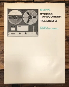 Sony TC-252D Cassette Owners / User Manual *Original* - Picture 1 of 1