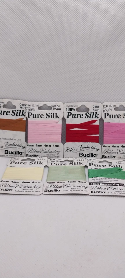 Lote de Bucilla Cinta Pura 100% Seda Foto 1 de 4