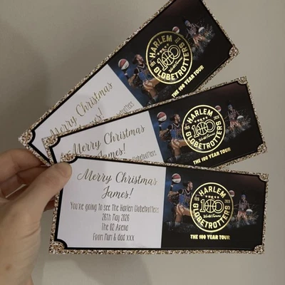 Harlem Globetrotters 100 year tour Mock Ticket Show Concert Birthday Christmas