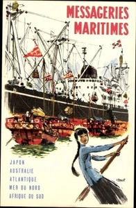 Künstler Ak Messageries Maritimes, Japon, Australie, Alantique,... - 4791007 - Bild 1 von 2