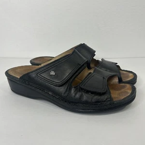 Finn Comfort Jamaika Leather Double Strap Slip On Wedge Sandals Size 39 D/8-8.5 - Picture 1 of 6