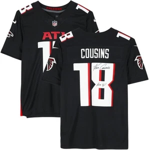 Kirk Cousins Atlanta Falcons Signed Nike Black Limited Jersey with Rise Up Insc - Picture 1 of 5