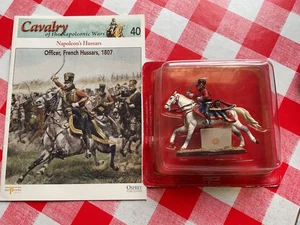 DEL PRADO CAVALRY OF THE NAPOLEONIC WARS FRENCH HUSSARS OFFICER CHARGING 1807 - Picture 1 of 21
