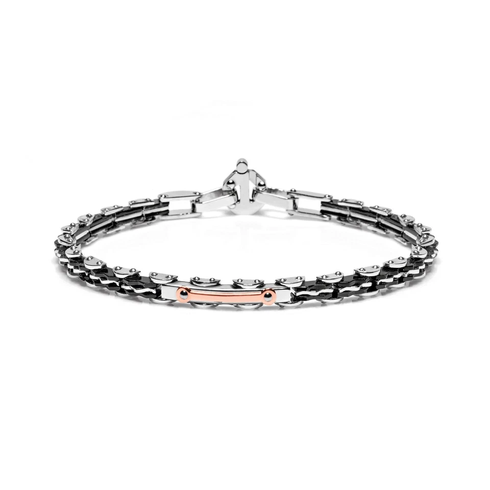 BARAKA Men's BR251231ROAD180002 Discovery Collection Rose Gold Diamonds Bracelet - Image 1 of 1