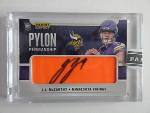 2024 Panini Instant Pylon Penmanship NFL J.J. McCarthy RC Rookie Auto SSP 9/10 - Picture 1 of 4