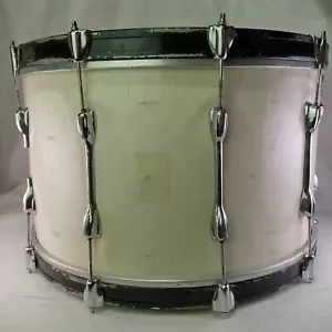 Slingerland 14x24" Bass Drum 3-lagig Ahorn/Afrikanisches Mahagoni Vintage 70er Jahre weiß glänzend - Bild 1 von 10