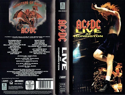 (VHS)  Videokassette - AC/DC - Live at Donington - Highway To Hell, Thunderstuck - Bild 1 von 2