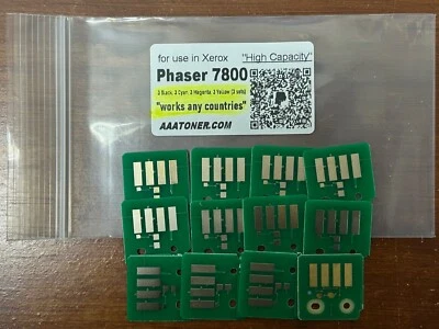 12 x Toner Chip for Xerox Phaser 7800, 7800DN, 7800DX Printer Refill - Image 1 of 3