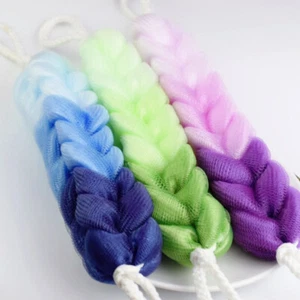 3 Pcs Bath Towel Flowers Sponge for Bathing Shower Back Long Pouf - Bild 1 von 11