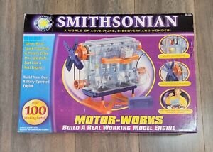 Smithsonian Motor Works 4-Cylinder Working Engine Model Kit 90804 New Open Box