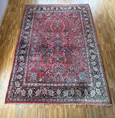 ALTER ORIENTTEPPICH TEPPICH AUS WOLLE PERSER HANDGEKNÜPFT 340x240cm - Bild 1 von 4
