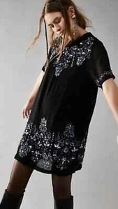 Vestido Free People Bali Crepúsculo Lentejuelas Negro Talla M - Imagen 1 de 3