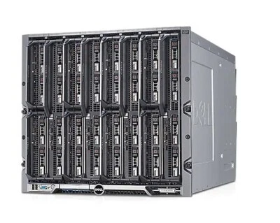 Dell M1000e + 12x m630 blades 2x10G network Switches 2x Fiber SW , fans/power    - Image 1 of 3