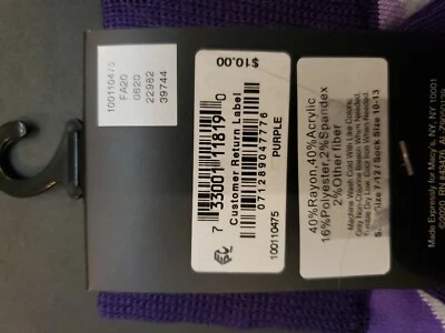 Alfani Mens Purple Knit Printed Crew Dress Socks 7-12 10-13  8420 - Image 1 of 3