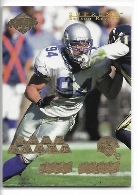1998 COLLECTOR'S EDGE SUPREME SEASON REVIEW GOLD INGOT Chad Brown #167 Seahawks - Image 1 of 2