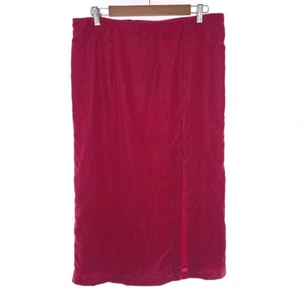 Falda de terciopelo para mujer Rachel Zoe rosa liso talla grande - Imagen 1 de 7