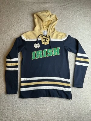 Camiseta deportiva de hockey irlandesa de lucha Champion Notre Dame con capucha para hombre pequeña azul marino Foto 1 de 4