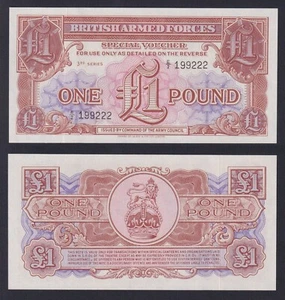 Banconota British Armed Forces 1 pound 1956 3ª Serie P.-M29 FDS/UNC - Imagen 1 de 1
