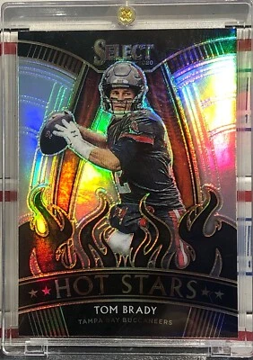 2020 PANINI SELECT TOM BRADY, #HS1, HOT STARS INSERT, SILVER PRIZM, SUPER BOWL  - Image 1 of 2
