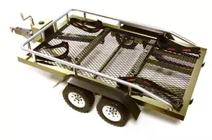 Machined Alloy Flatbed Dual Axle Car Trailer Kit for 1/10 Scale RC 580x320x110mm - Picture 1 of 5