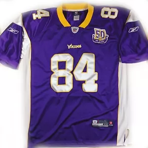 NFL Reebok On Field Randy Moss #84 Minnesota Vikings 50th Anniv Jersey Size 54 - Picture 1 of 5