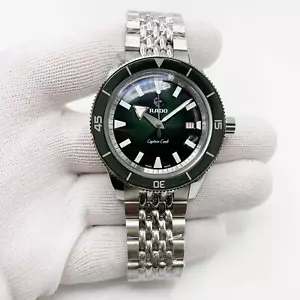 Montre automatique pour homme Rado Captain Cook 40 mm cadran acier vert R32505313 - Photo 1 sur 7