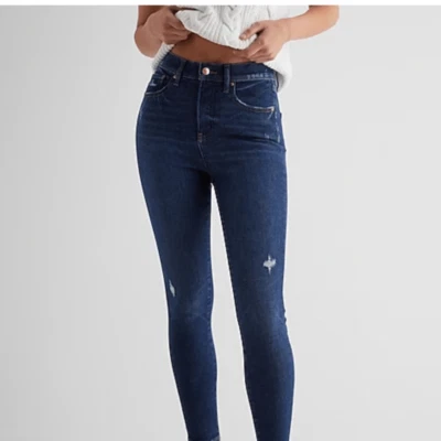 Pantalones de mezclilla Express perfectos de tiro alto NUEVO talla 4 Foto 1 de 4