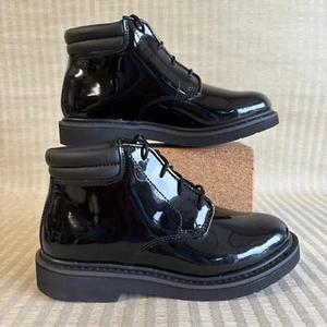 Rocky Mens Dress Chukka Boots Black Patent Leather High Gloss Shoes Size 8.5 EW - Picture 1 of 21