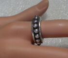 Sterling Mexican Artisan Ring Signed Tf- 32 Size 7