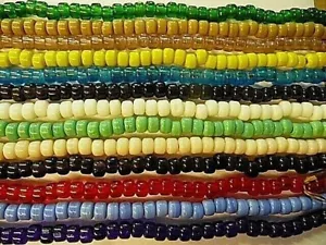 GLASS CROW BEADS 9 mm ALL COLORS !! You Choose 100 per strand - Picture 1 of 20