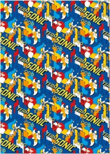 Danilo Sonic the Hedgehog Wrapping Paper, Two Sheet, Two Tags, Officially Licens - Picture 1 of 12