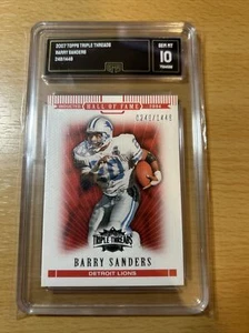 BARRY SANDERS 2007 TOPPS TRIPLE THREADS HALL OF FAME 0249/1449 LIONS GMA 10 - Picture 1 of 3