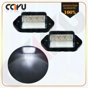 2X 3 LED Car Licence Plate Light Tail Lamp 6000K White For Truck Trailer Lorry - Picture 1 of 9