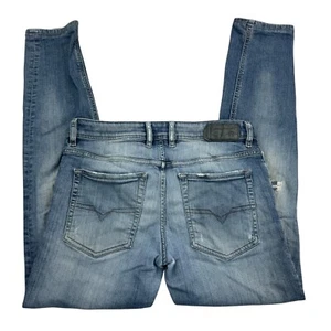 Diesel Troxer Jeans Herren 31 x 32 Blau Denim Distressed Doppelnaht Knopfleiste - Bild 1 von 15