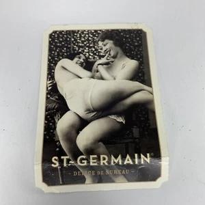 2014 St Germain Carte Postale Getränk Rezept Frauen in Dessous Postkarte - Bild 1 von 3