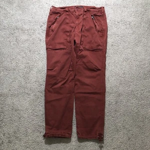 VINTAGE Abercrombie & Fitch Pants Mens 30x30 Red Cargo y2k Paratrooper Gorpcore - Picture 1 of 11