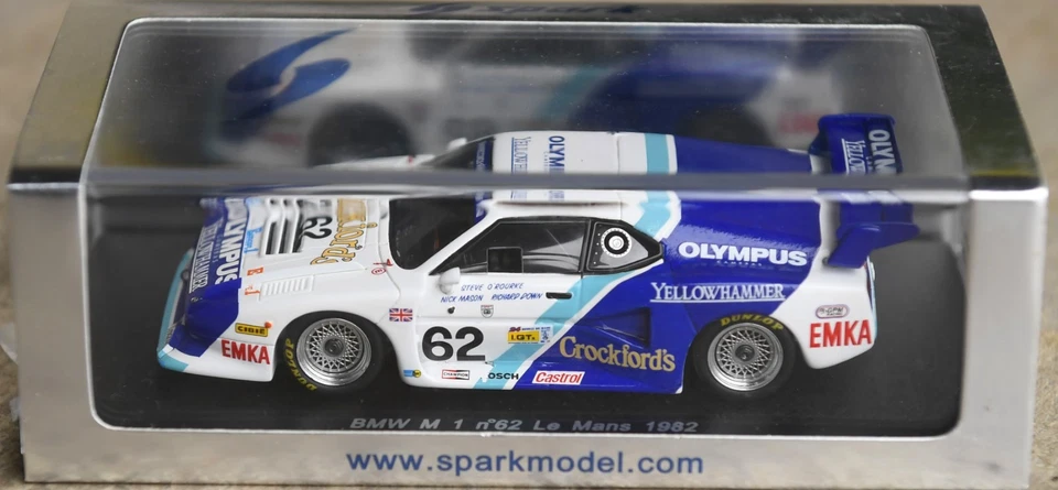 1/43   SPARK BMW M1  24 H LE MANS 1982 EMKA/no ixo  trofeu minichamps - Photo 1/3