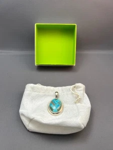 Potenciador de incrustaciones de turquesa de plata esterlina vintage Carolyn Pollack - Imagen 1 de 5