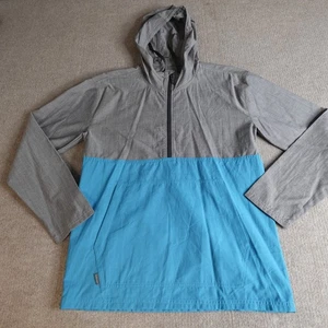Icebreaker Merino Jacket Small Grey Blue Anorak Wool Blend 1/4 Zip - Picture 1 of 10