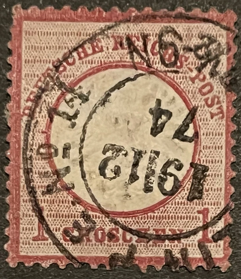 German Empire Stamp 1 GROSCHEN 1874 Cancel - Image 1 of 1