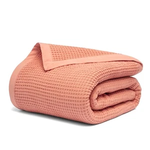 Salt Earth GOTS Certified 100% Organic Cotton Throw Blanket, 90" X 80" Waffle... - Picture 1 of 8