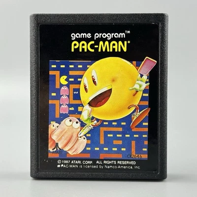 PAC-MAN (Atari 2600, 1987) Authentic Game Cartridge - Tested! Rare 1987 Cart - Image 1 of 4