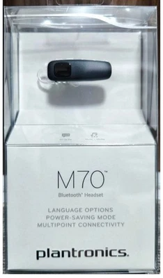 Plantronics M70 Mobile Universal Bluetooth Headset Black New Sealed - Image 1 of 3