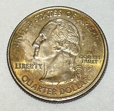 2006-P South Dakota State Quarter Error MISSING CLAD LAYER Both Side Rare UNIQUE - Image 1 of 4