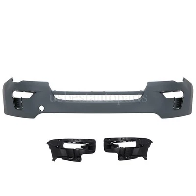 For Ford Explorer 2018 2019 Front Bumper Cover Kit W/O Sensors Hole W/2*Supports - Imagem 1 de 4