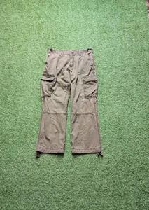 Pantalones Vintage Antiguo Azul Marino Talla 31x30 Marrón Militar Carga Doble Rodilla Utilidad  - Imagen 1 de 10