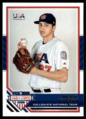 2017 Panini Stars and Stripes Alex Faedo USA #9 - Image 1 of 2