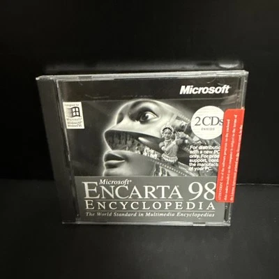 Microsoft Encarta 98 Encyclopedia 2 CD 1998 Windows 95/NT Sealed - Image 1 of 2