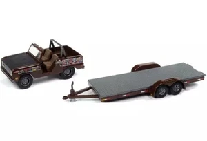 Minicar 1/64 1966 Ford Bronco & Open Trailer (Brown) [JLSP301B] - Picture 1 of 1